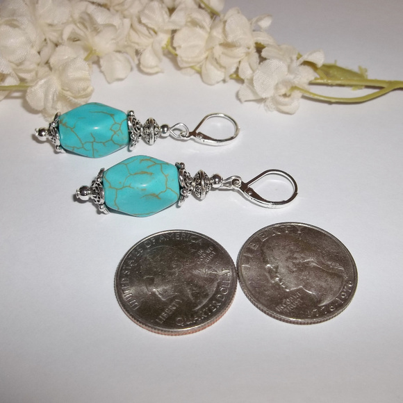 Earring Turquoise Blue Southwestern Style NWT 5059 - Picture 6 of 8